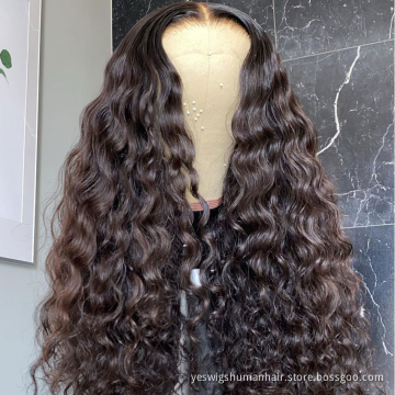 Cheap Loose Deep Wave Human Hair Wigs Full Hd Lace Frontal Wig Raw Brazilian Virgin Transparent Lace Front Wig For Black Women